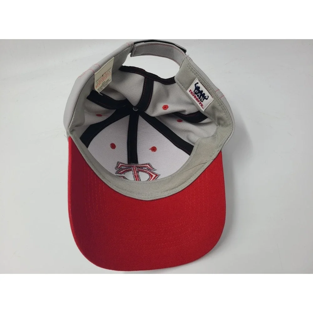 Minnesota Twins Fan Favorite Adjustable Hat Cap Polyester Blend Men MLB Gray Red